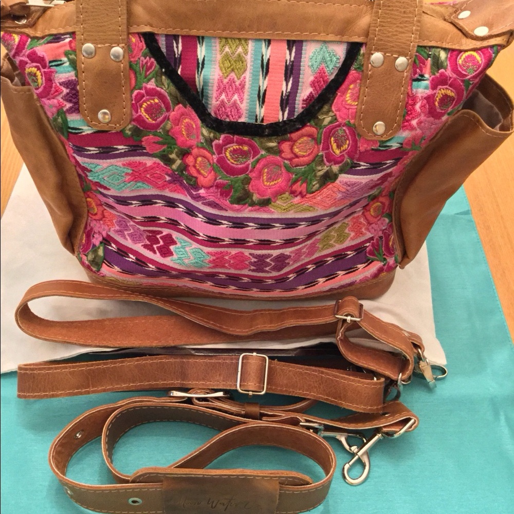 Leather Moonwater Huipil Bag Purse